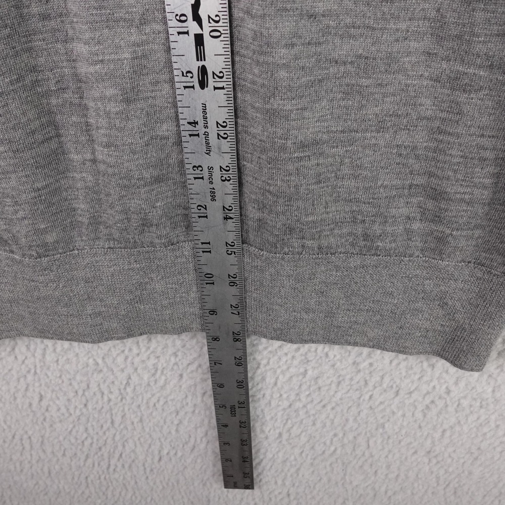 AllSaints Mode Merino Crew Jumper Sweater Mens XL Grey Slim‎ Fit Pullover MK129D - Picture 6 of 8